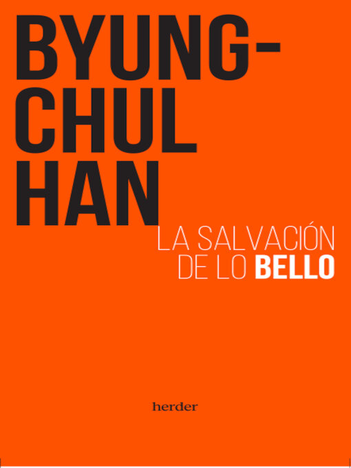 Title details for La salvación de lo bello by Byung-Chul Han - Available